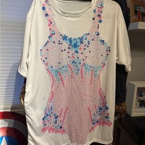 White Graphic Women's Top